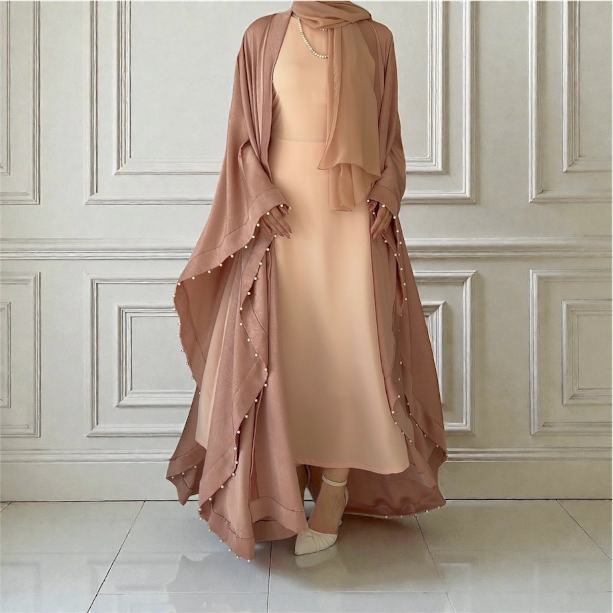 عباية ذَهب - وَردي -