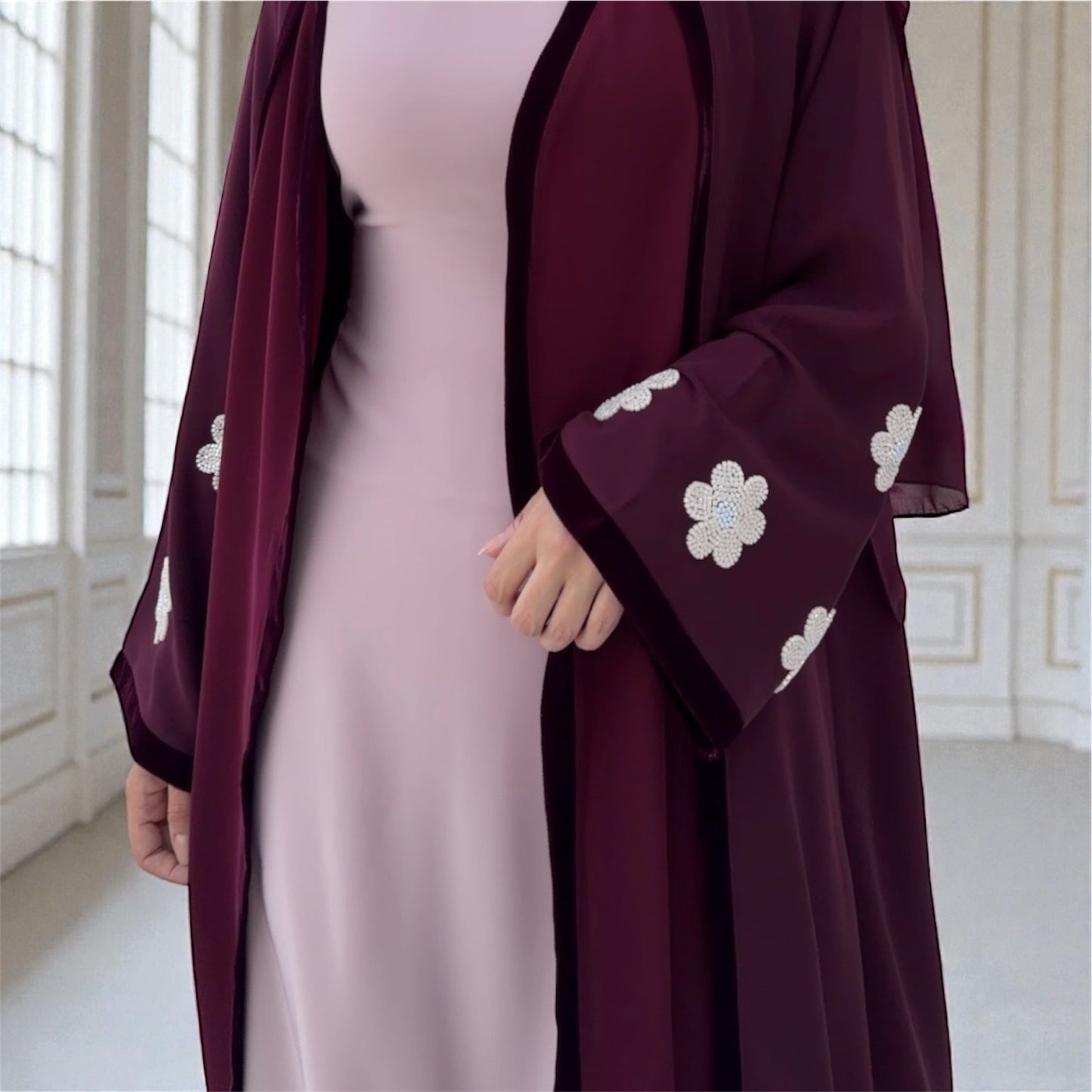 عباية رُمانة - برغندي