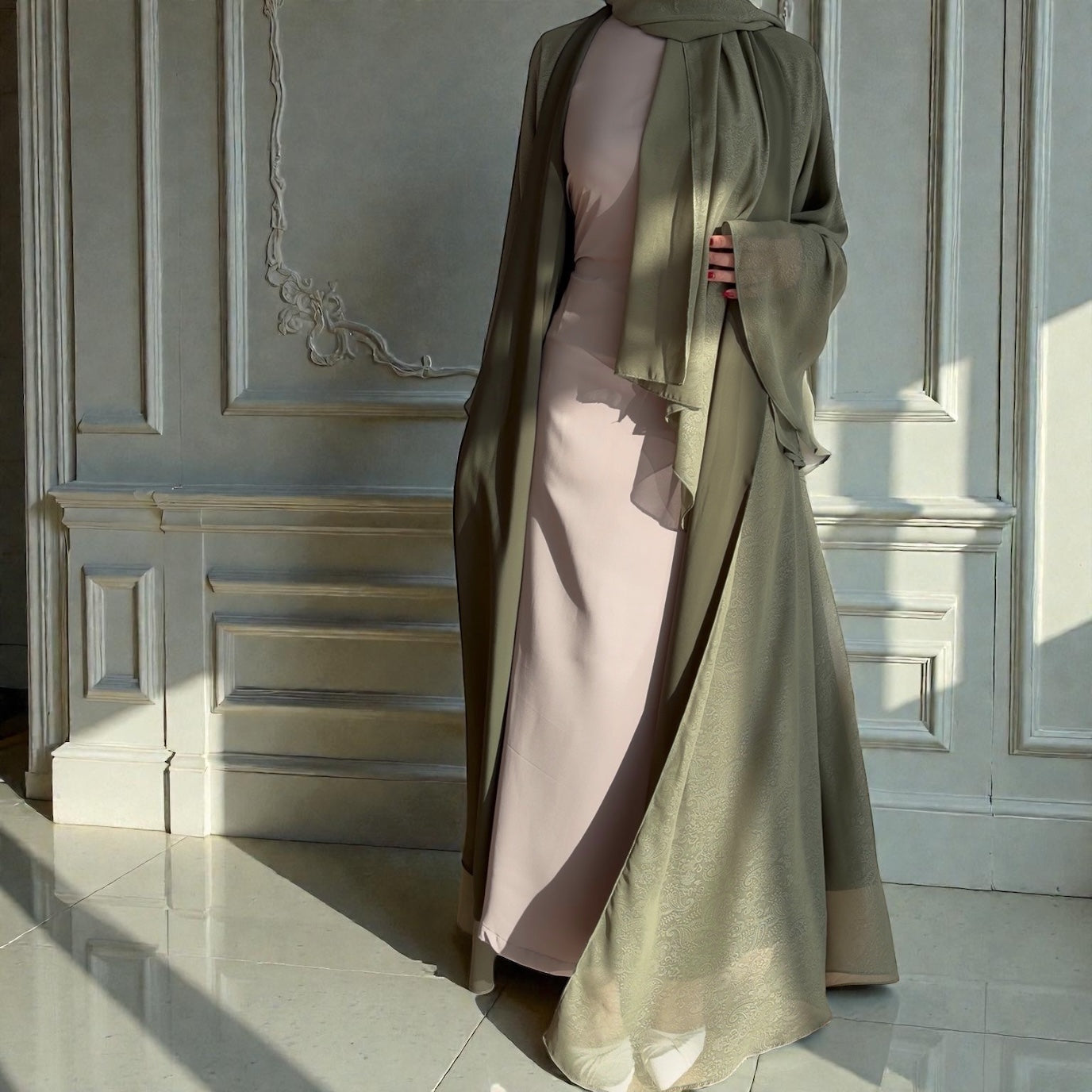 عباية جَلْنار - أخضر جبلي -