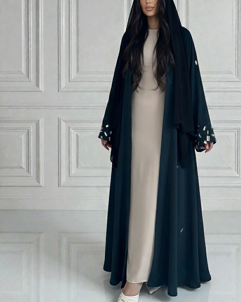 عباية تَرف - أخضر مَلكي -