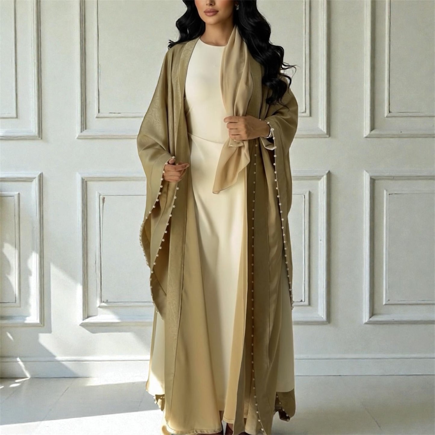 عباية ذَهب - بيج ذَهبي -