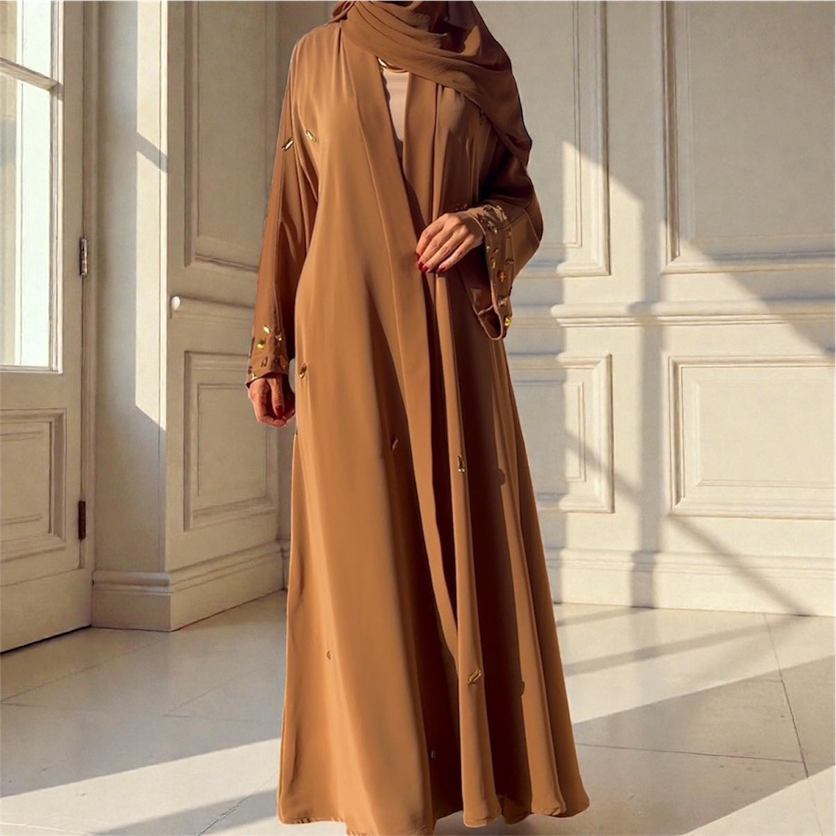 عباية تَرف - بُني عسلي -