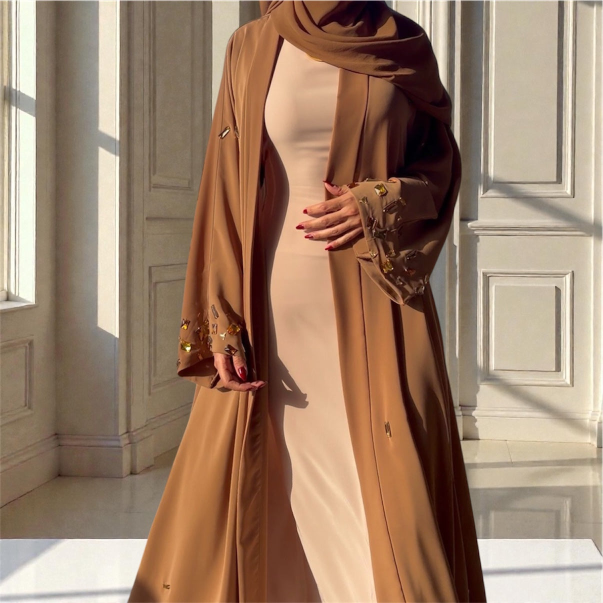 عباية تَرف - بُني عسلي -