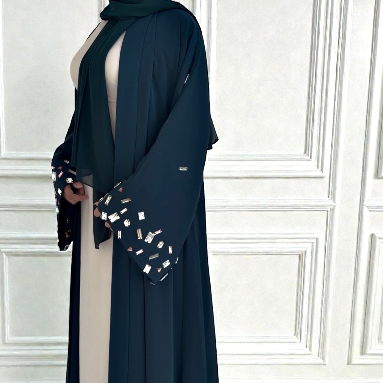 عباية تَرف - أخضر مَلكي -