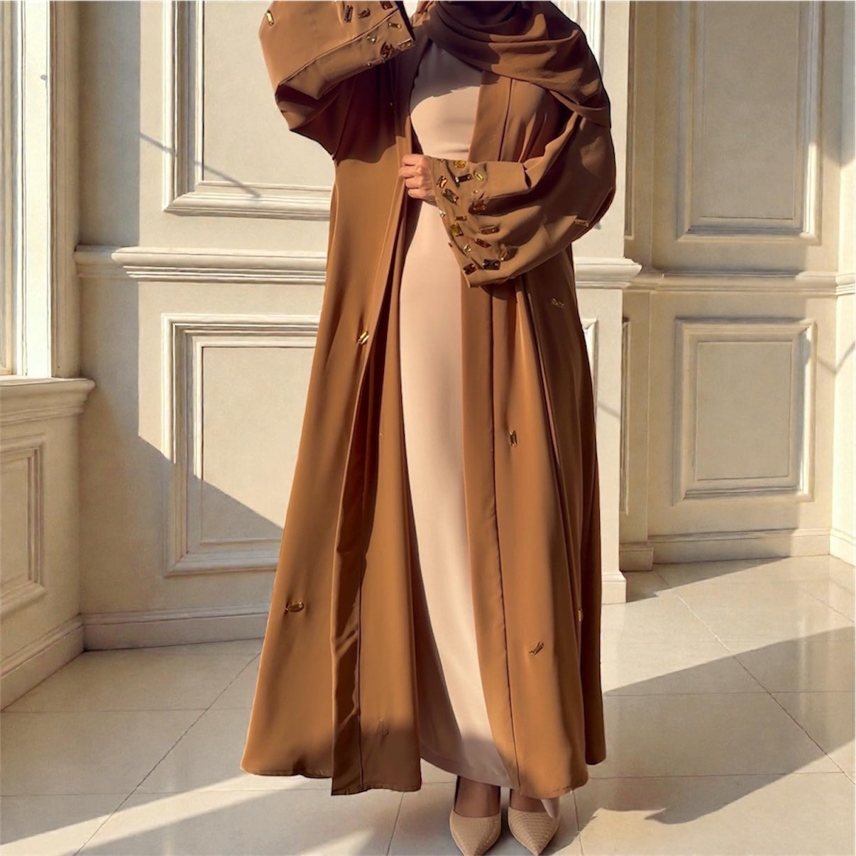 عباية تَرف - بُني عسلي -