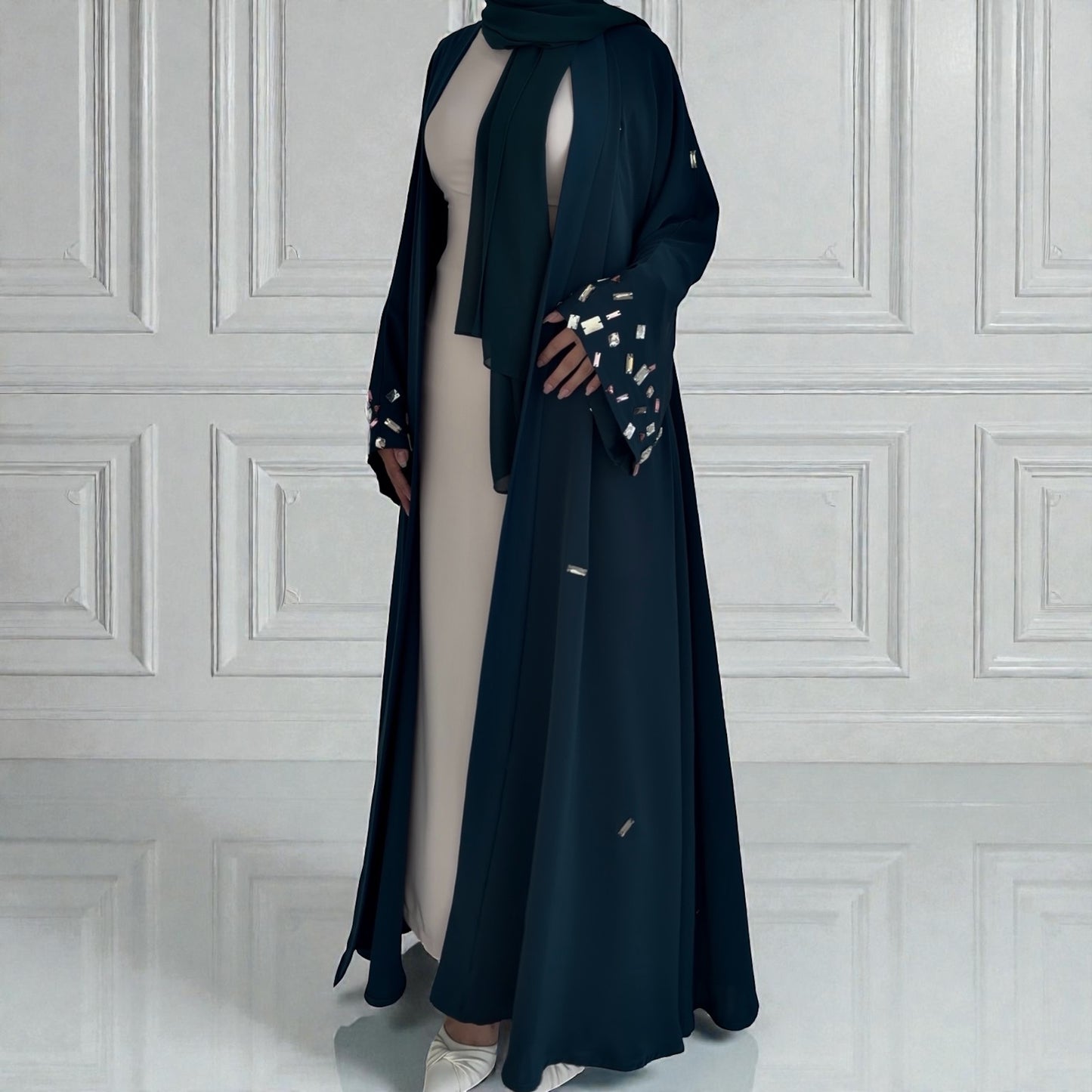 عباية تَرف - أخضر مَلكي -