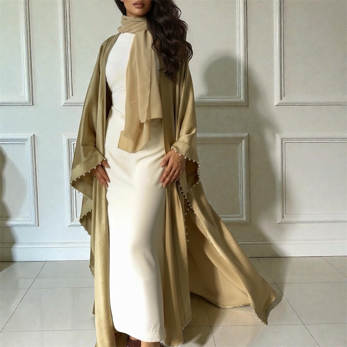 عباية ذَهب - بيج ذَهبي -