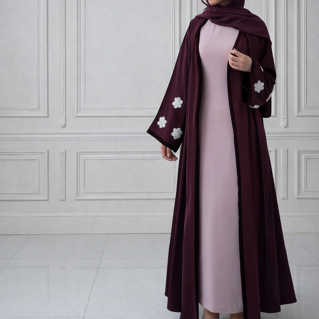 عباية رُمانة - برغندي