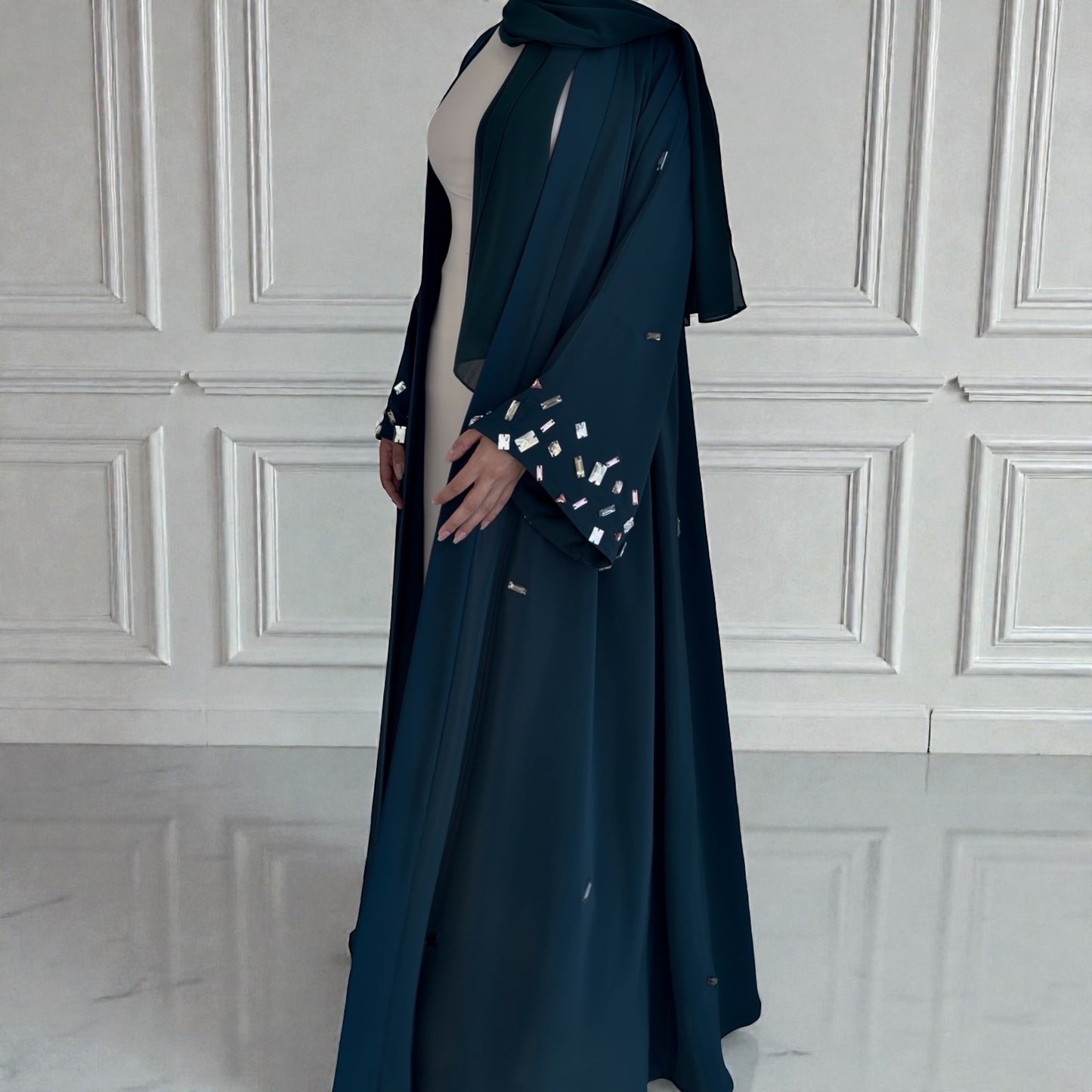 عباية تَرف - أخضر مَلكي -