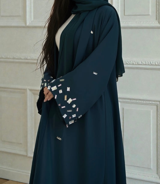 عباية تَرف - أخضر مَلكي -